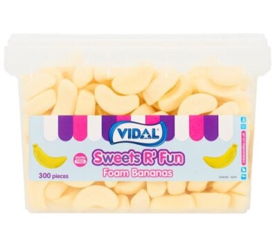 Vidal 300 Sweets R' Fun Foam Bananas 840g – 1 x 300pcs