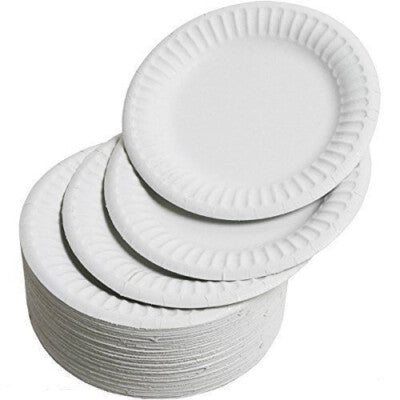 White Paper Plates 18cm – 1 x 100s