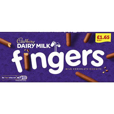 Cadbury Dairy Milk Fingers Milk Chocolate Biscuits £1.65 PMP 114g – 12 x 114g
