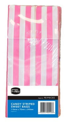 Candy Striped Sweet Bags – 1 x 90s