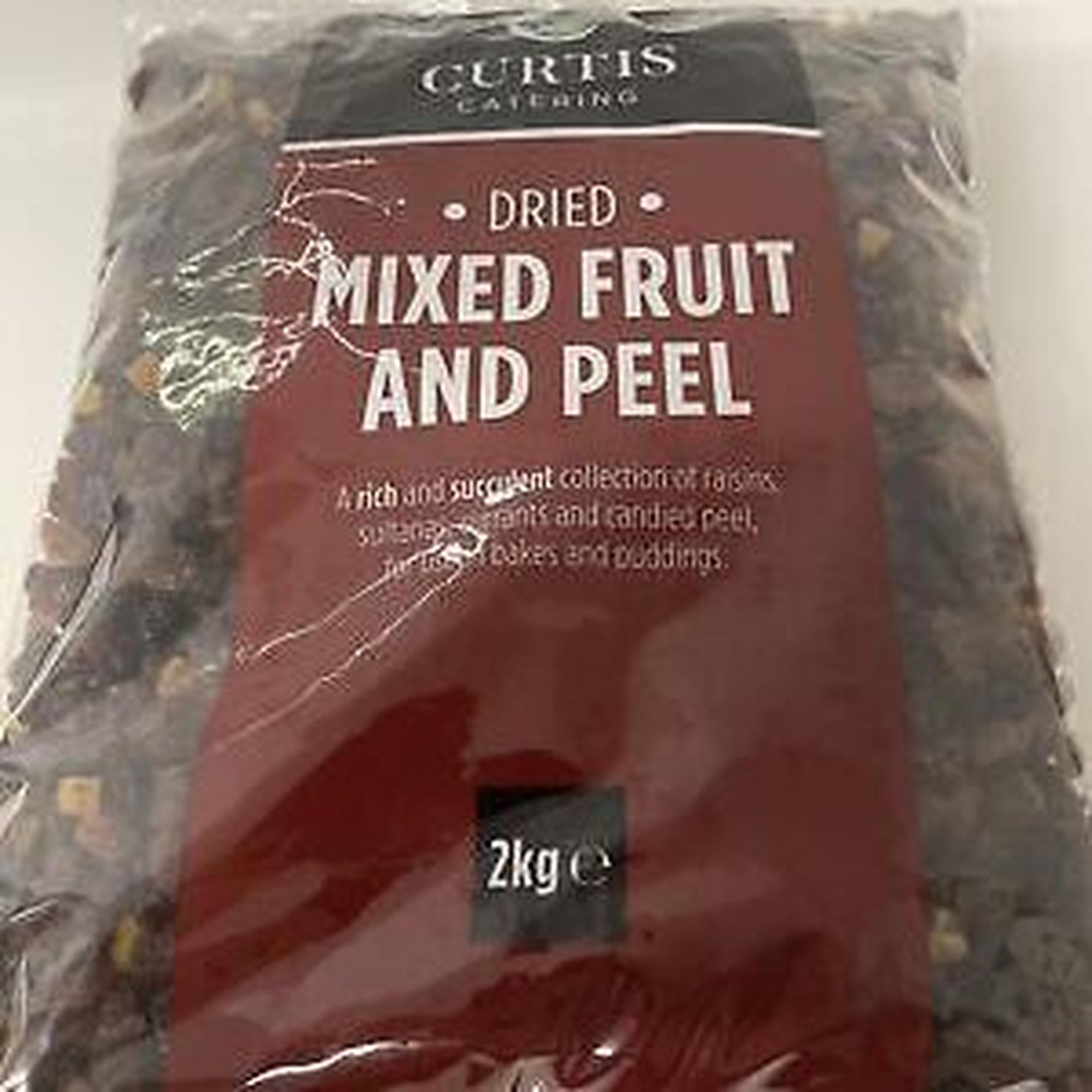Curtis Catering Dried Mixed Fruit And Peel 2kg Catering Size Bulk Multi Pack 6 X 2kg