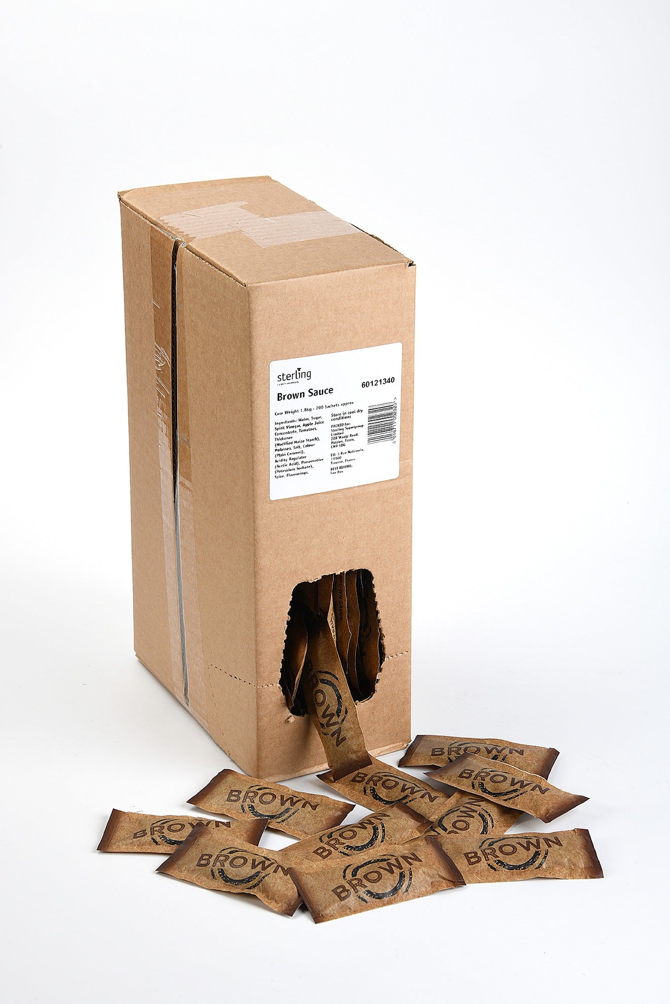 Brown Sauce Sachets Foodservice 9 g Each 200 Sachets Bulk Multi Pack for Kitchens Cafeterias and Catering