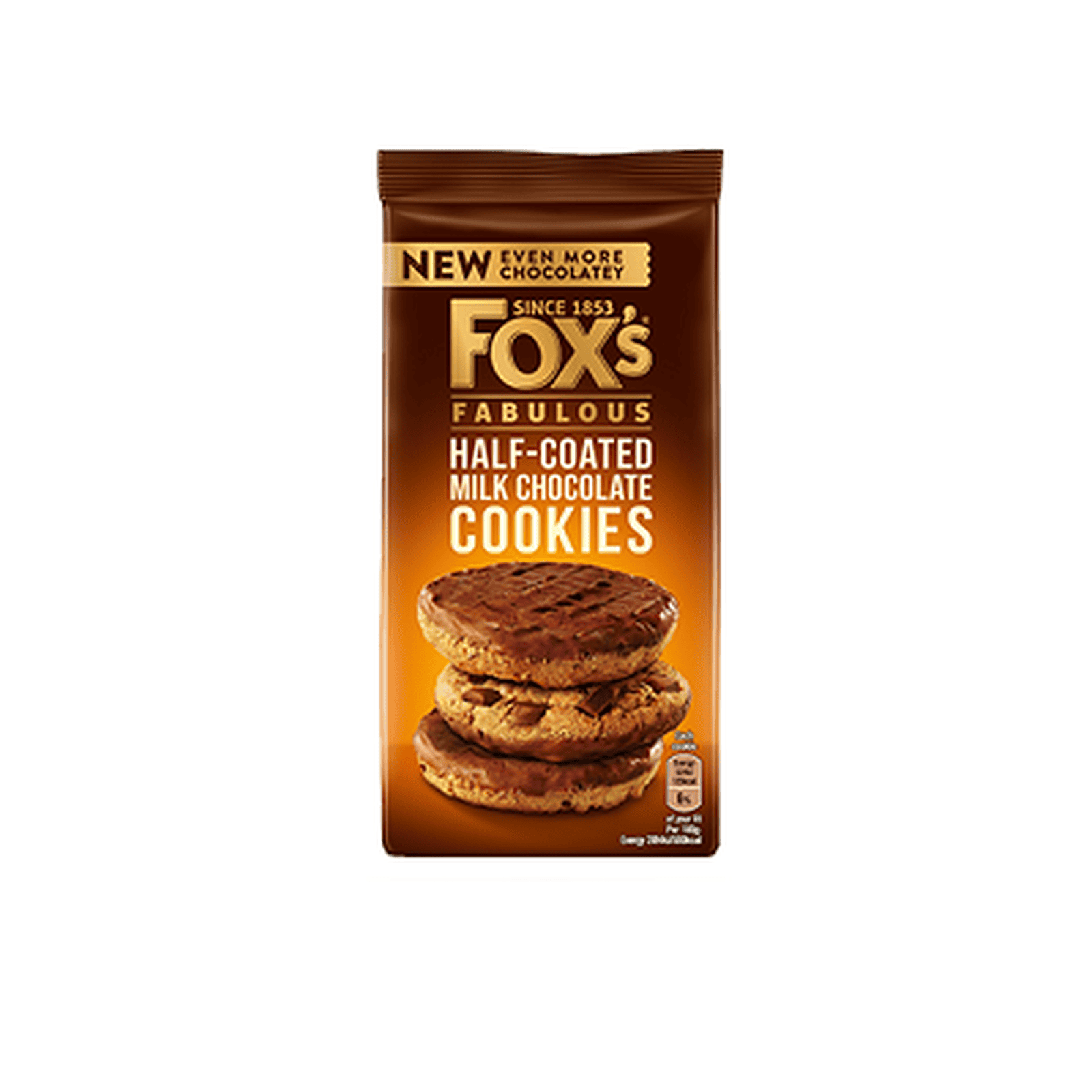 Fox's Fabulous Half Coated Milk Chocolate Cookies 175g
