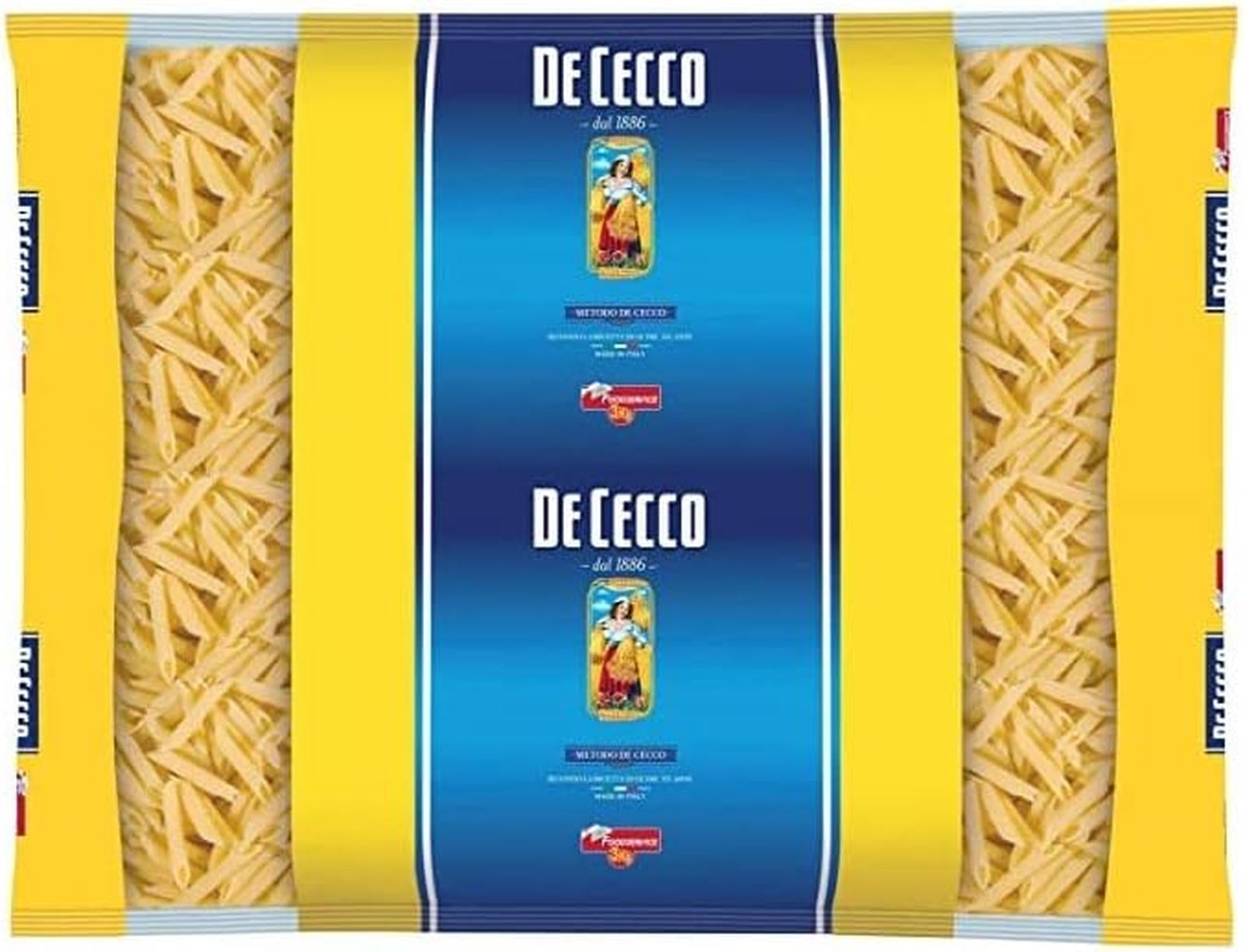 De Cecco Penne Rigate Foodservice 3kg Case of 4 x 3kg Bulk Pack for Retail Kitchens