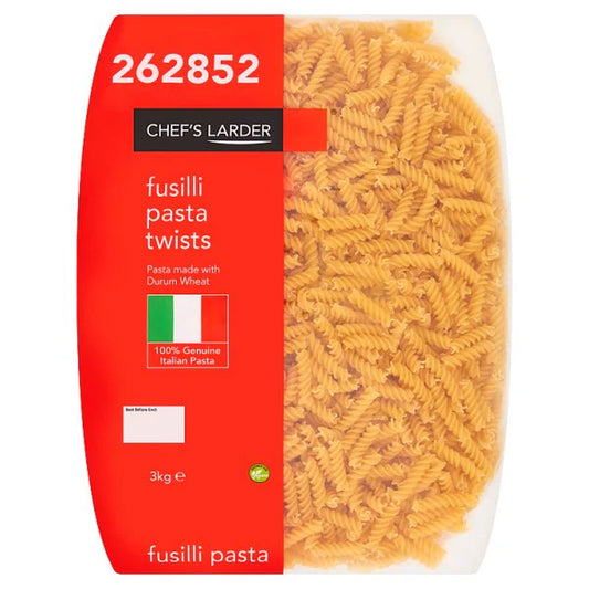 Chef's Larder Fusilli Pasta Twists 3kg – 1 x 3kg
