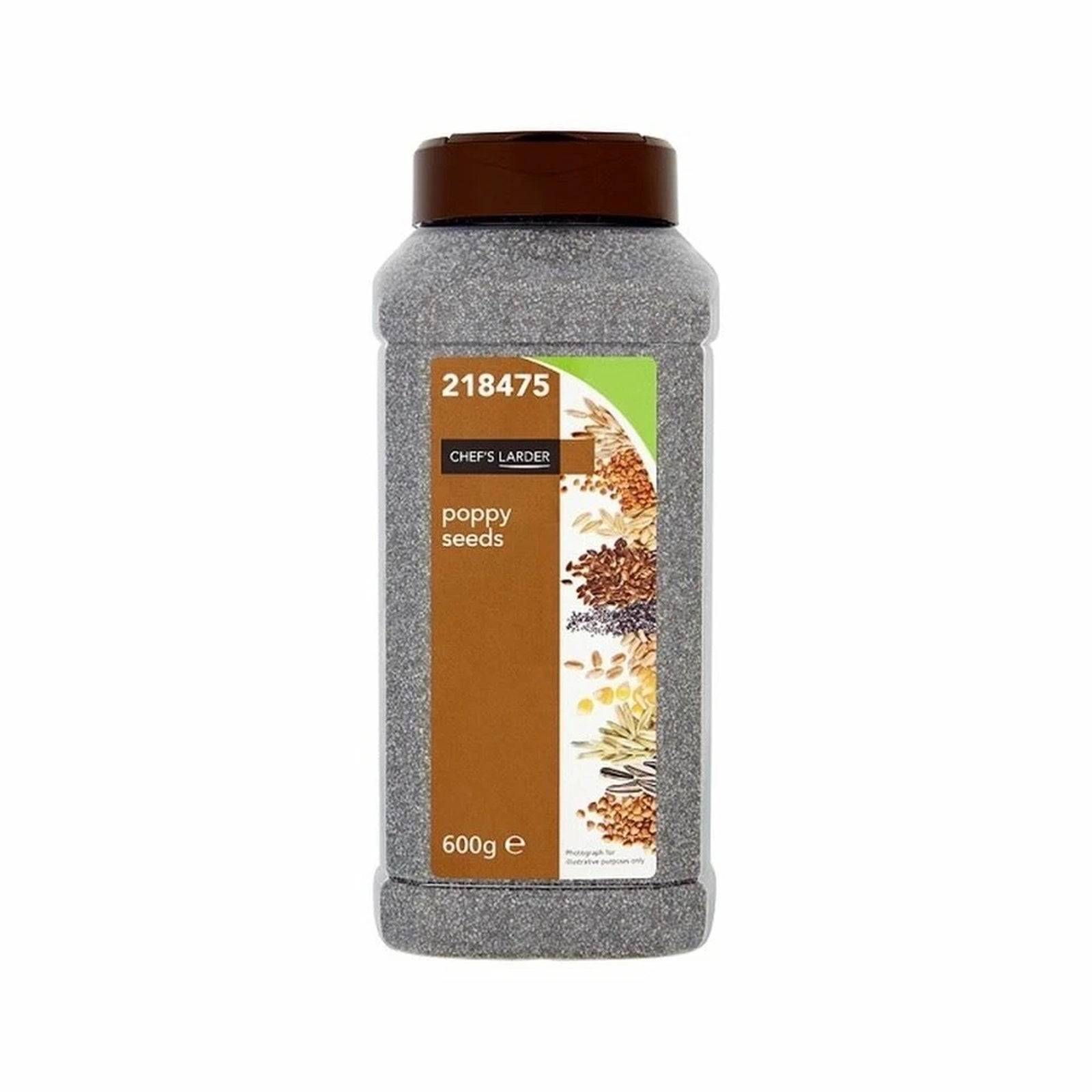 Chef's Larder Poppy Seeds Culinary Grade 600g 1 x 600g Suitable for Baking and Cooking