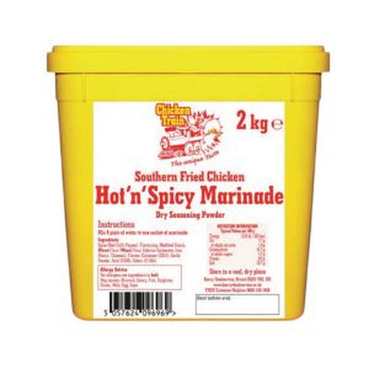 Chicken Train Southern Fried Chicken Hot 'n' Spicy Marinade Dry Seasoning Mix 2kg – 1 x 2kg