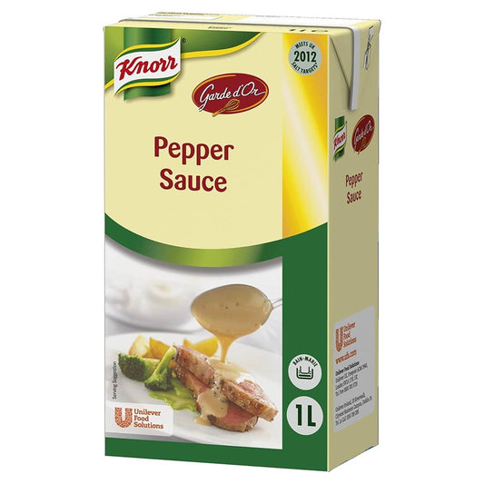 Knorr Garde D'Or Ready to Use Pepper Sauce 6x1L – 6 x 1ltr