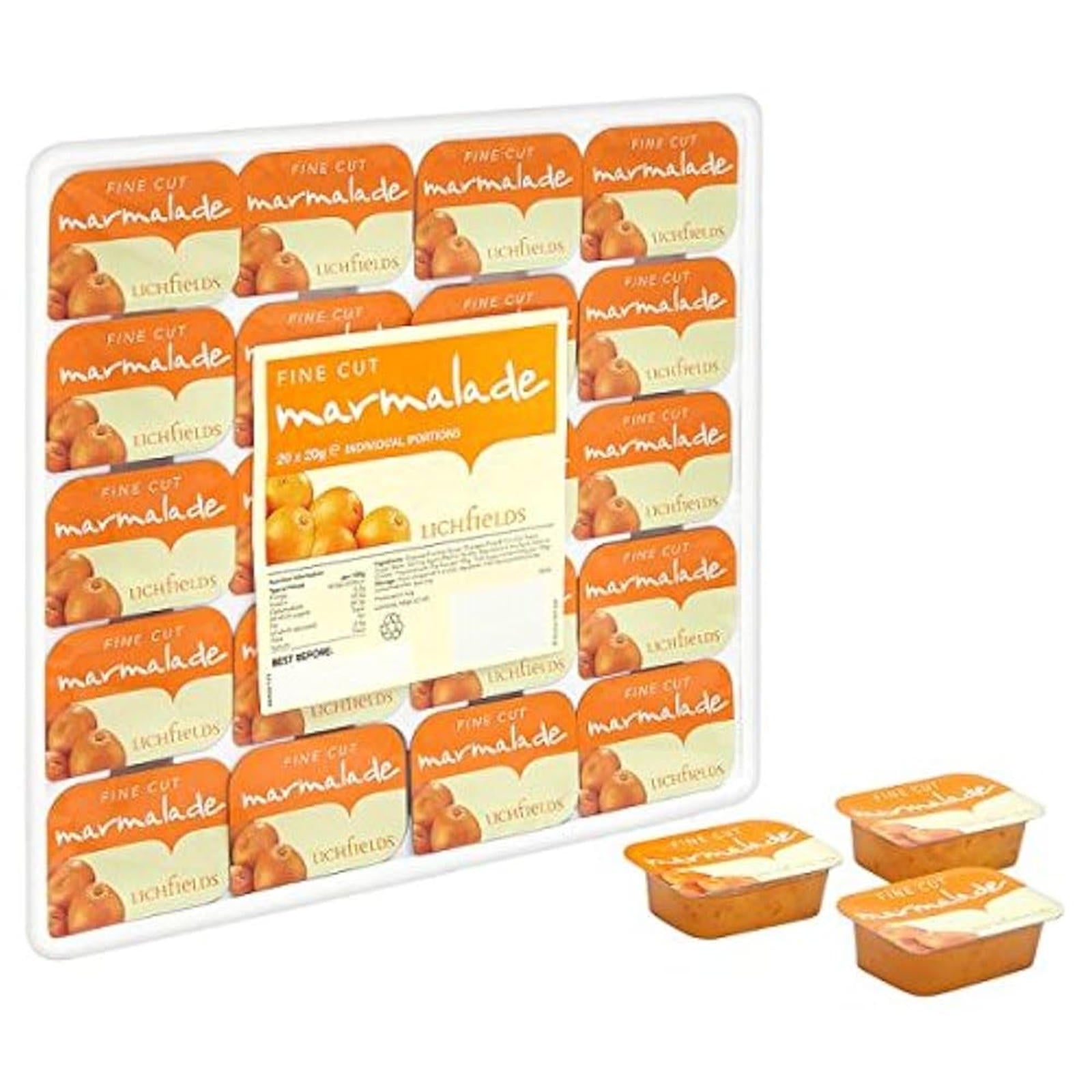 Lichfields Fine Cut Marmalade Individual Portions 20 x 20g – 5 x 20x20g