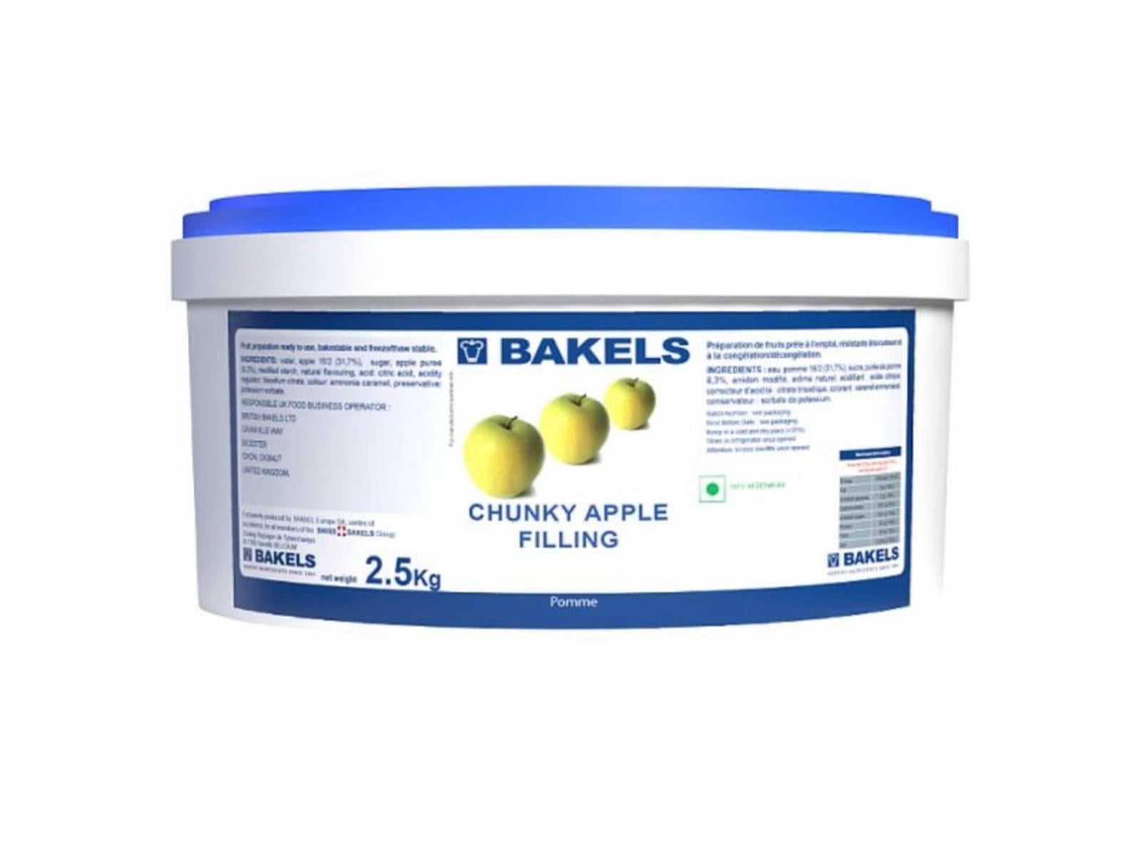 Bakels Chunky Apple Filling 2.5kg – 1 x 2.5kg