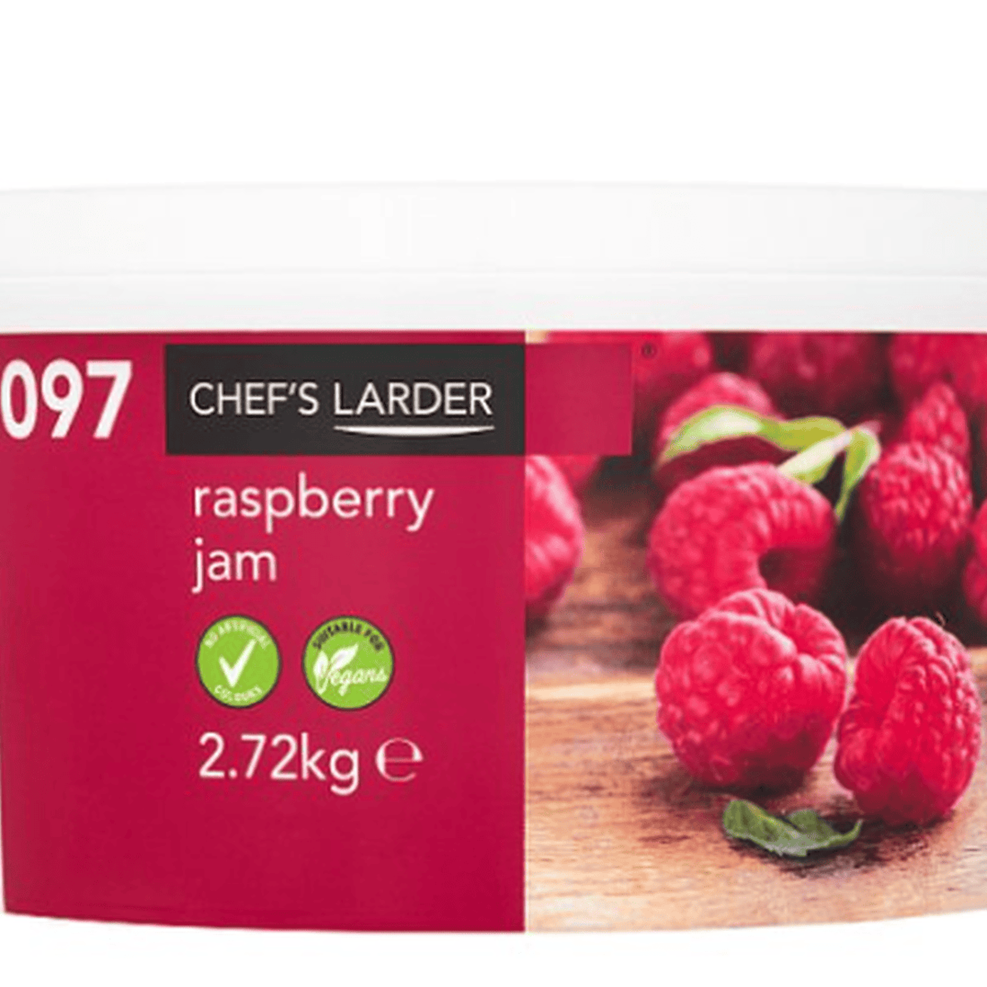 Chef's Larder Raspberry Jam 2.72kg – 1 x 2.72kg