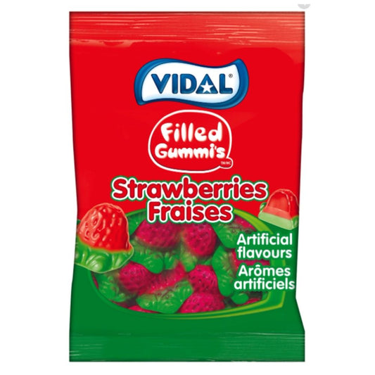 Vidal Strawberry & Cream Drops Candies 1kg – 6 x 1kg